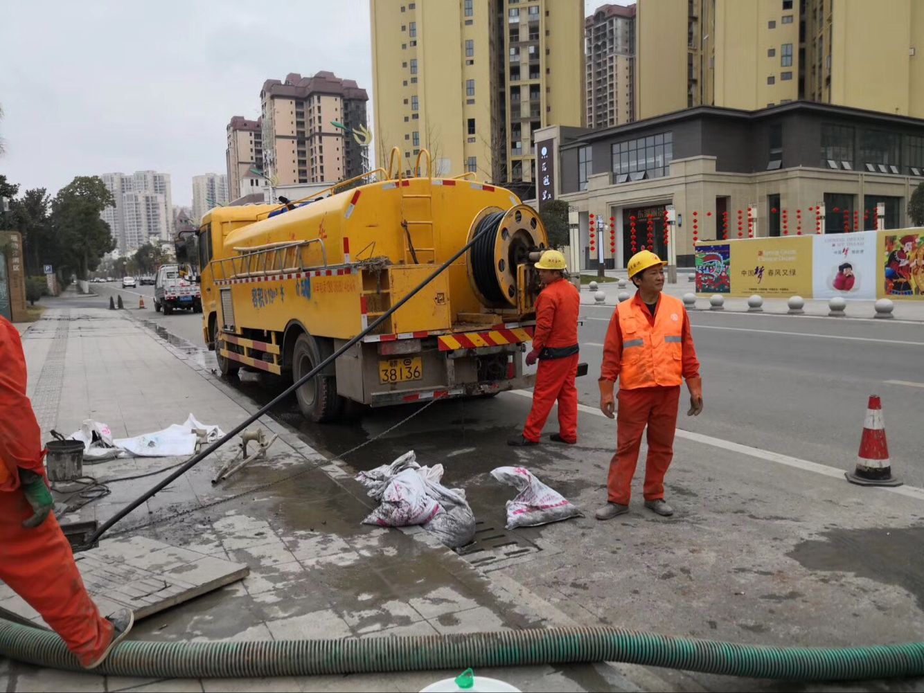 张港镇排污管道清淤-管道清洗